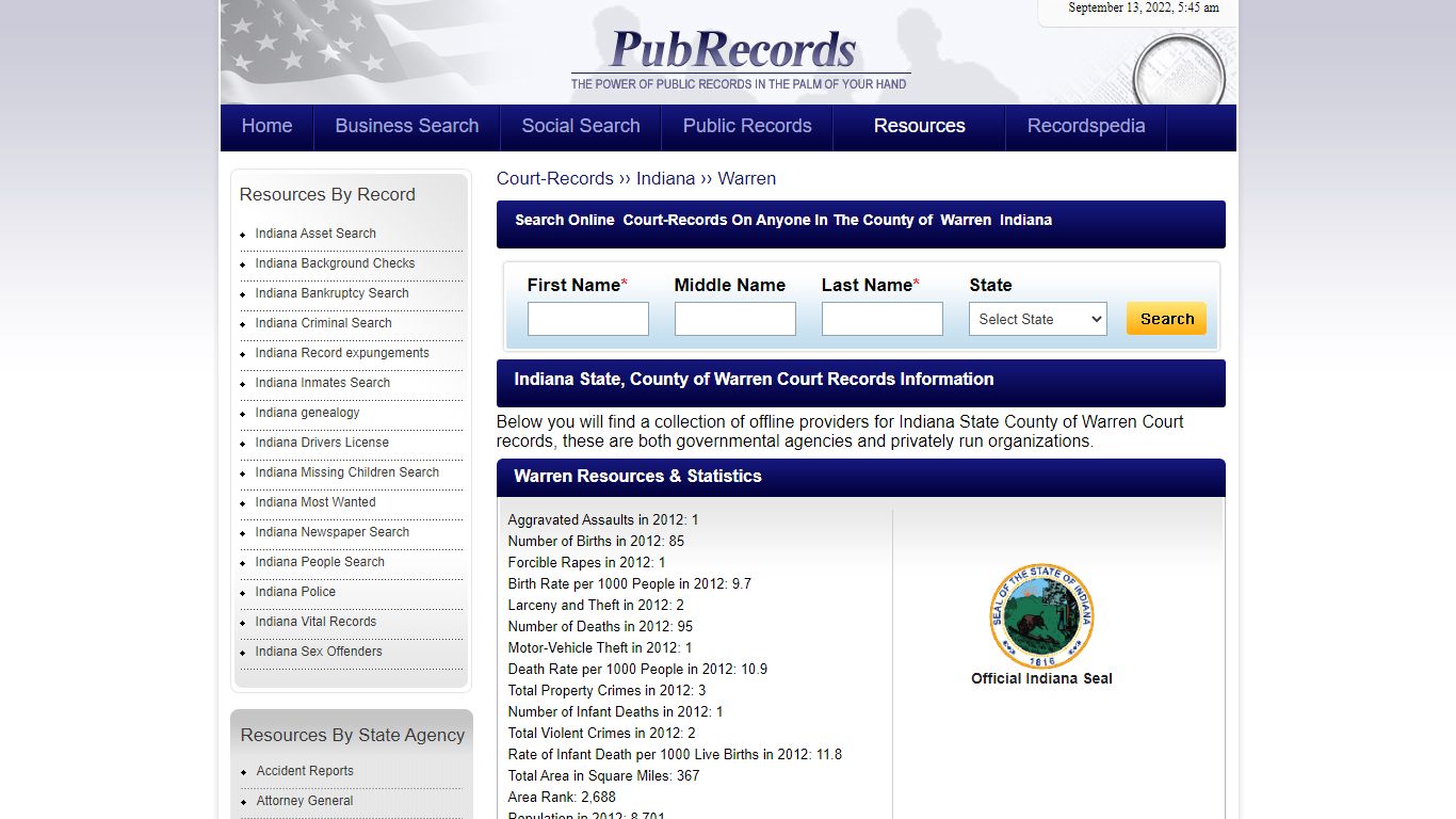 Warren County, Indiana Court Records - Pubrecords.com